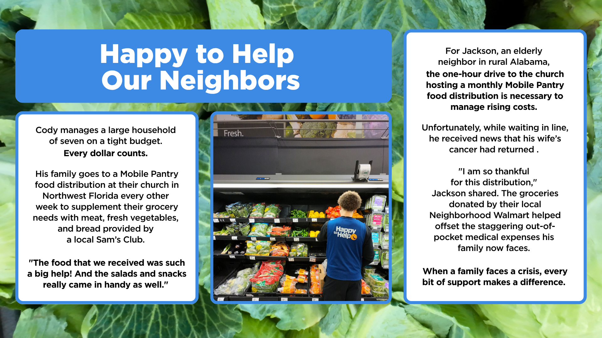 Neighbor impact stories